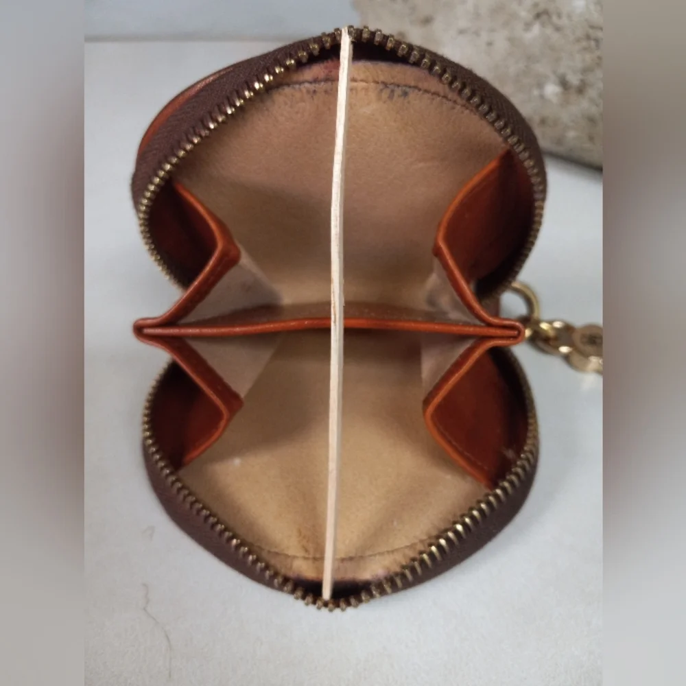 Dooney & Bourke 1995, Nubuck Coin Purse, Dyed Mahogany